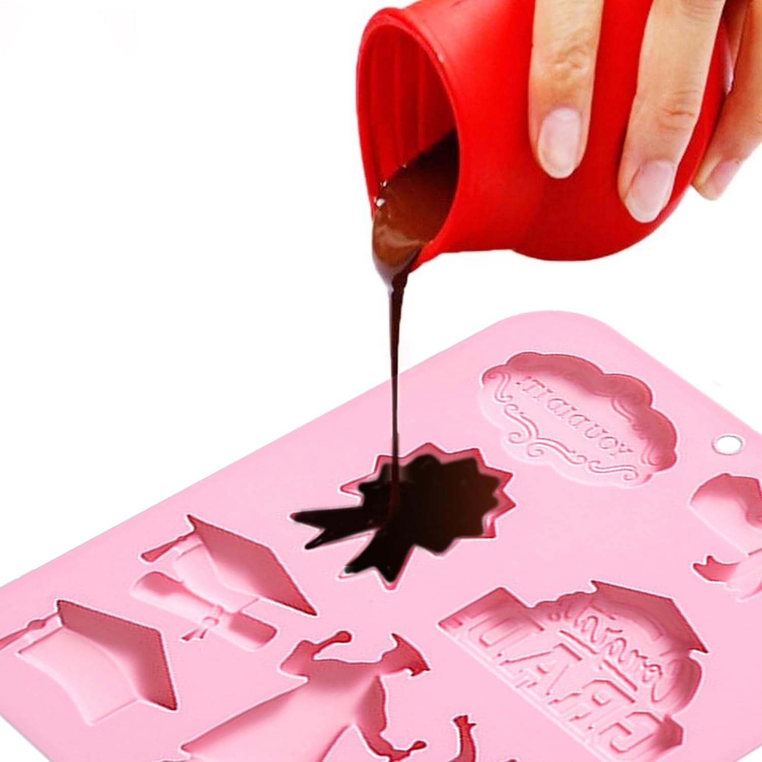 Graduation Chocolate Mold, Silicone Graduation Cap Diploma Mold image 4