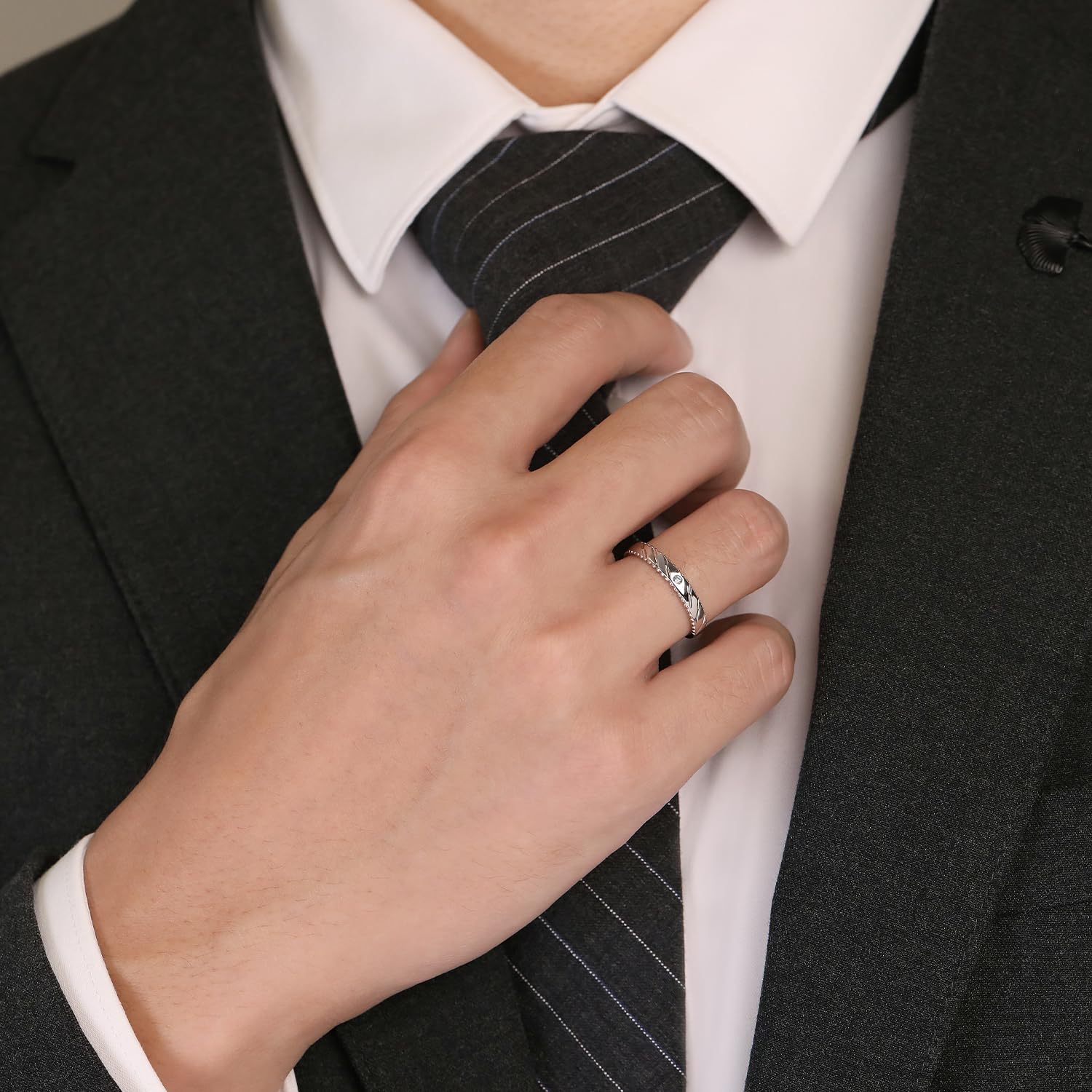 Meissa Fedi Nuziali in Argento per Donna – Anelli Promessa Regolabili con Diamante CZ da 0,5 ct – Anelli da Coppia Fatti a Mano per Anniversario e Fidanzamento