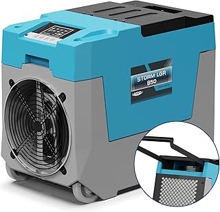 AlorAir 180 PPD LGR Commercial Dehumidifier with Pump, Heavy Duty Industrial Dehumidifiers Water Damage Restoration for Homes, Basements, Garages, Gym and Job Sites, Winter Storm (Blue)
