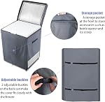 Outdoor Deep Freezer Cover,Heavy Duty 600D 100% Waterproof Chest Freezer Cover,Freezer Covers for Outside 7.0 Cubic Chest Freezer,Top Can Be Opened by Zipper(33"W x 22.5"D x 33.5"H,Grey)
