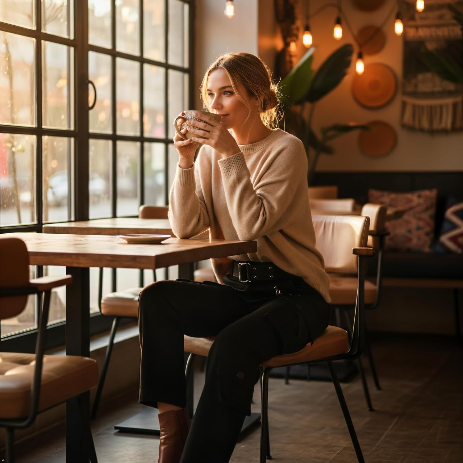 Mesinsefra Women's Cotton Casual Cargo Pants Military Army Tactical Combat Work Trousers with 8 Pockets - Image 4