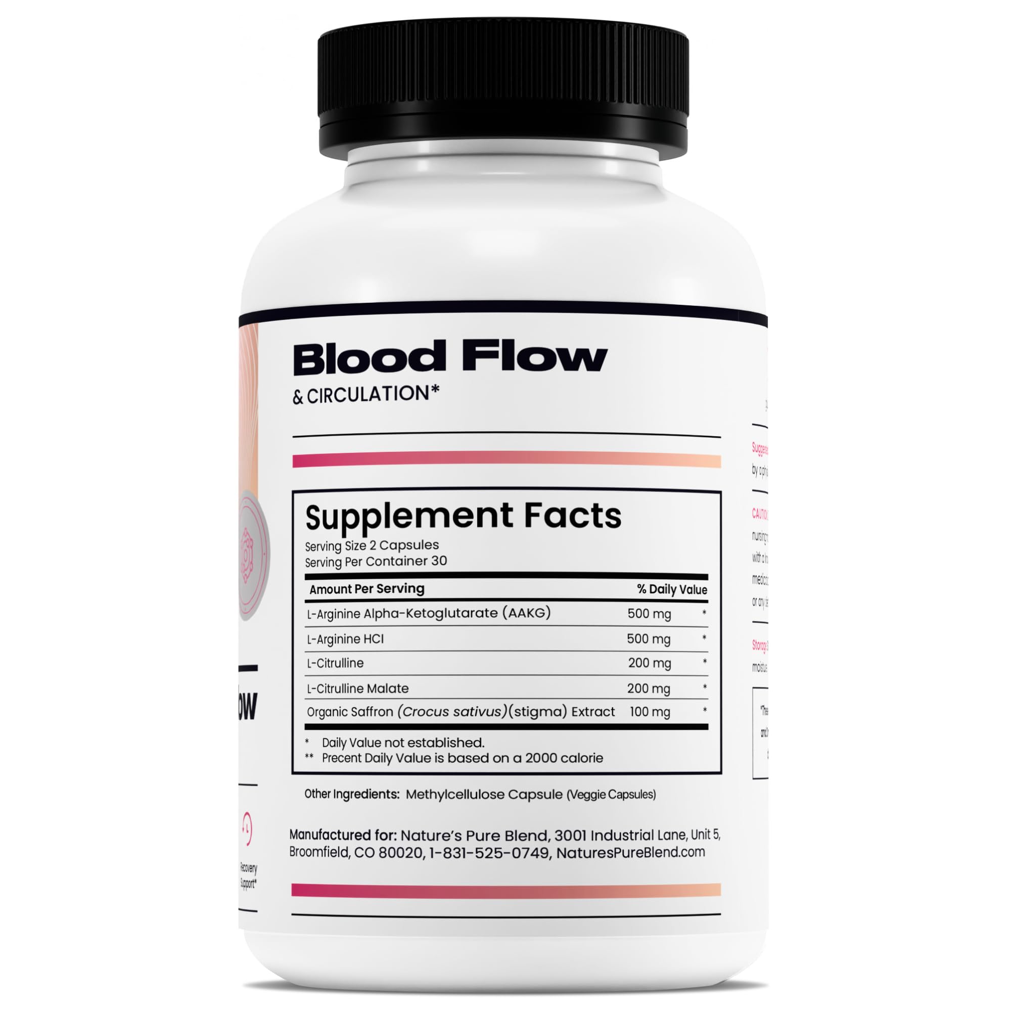 Nature's Pure Blend Nitric Oxide Supplements for Women – L-Arginine L-Citrulline – Heart Support & Flow Circulation Booster – 1500MG L Arginine and L Citrulline, Preworkout, Bodybuilding — Amazon image 8