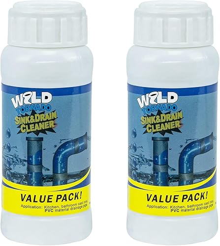 Unloshe Wild Tornado - Limpiador de fregadero y drenaje, potente removedor de obstrucciones de drenaje, limpiador de drenaje de espuma rápida para