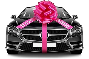 Rosy 20-Inch Big Bow for Car: Perfect for Birthday Surprises