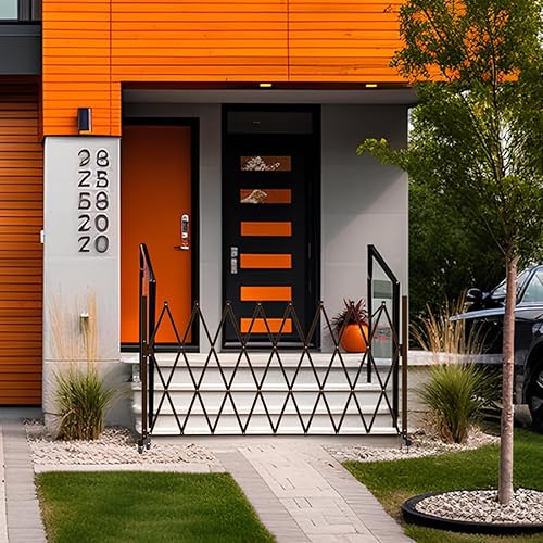 Miniatura 6 de TSAYAWA Puerta retráctil para perros al aire libre de 129 pulgadas de ancho, asegura a tus mascotas con valla portátil para entrada, patio, terraza,