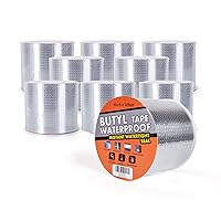 Vista 13 de TAPEBEAR Cinta de butilo, cinta de sellado impermeable, cinta de papel de aluminio, para reparación de caravanas, ventanas, silicona, vidrio