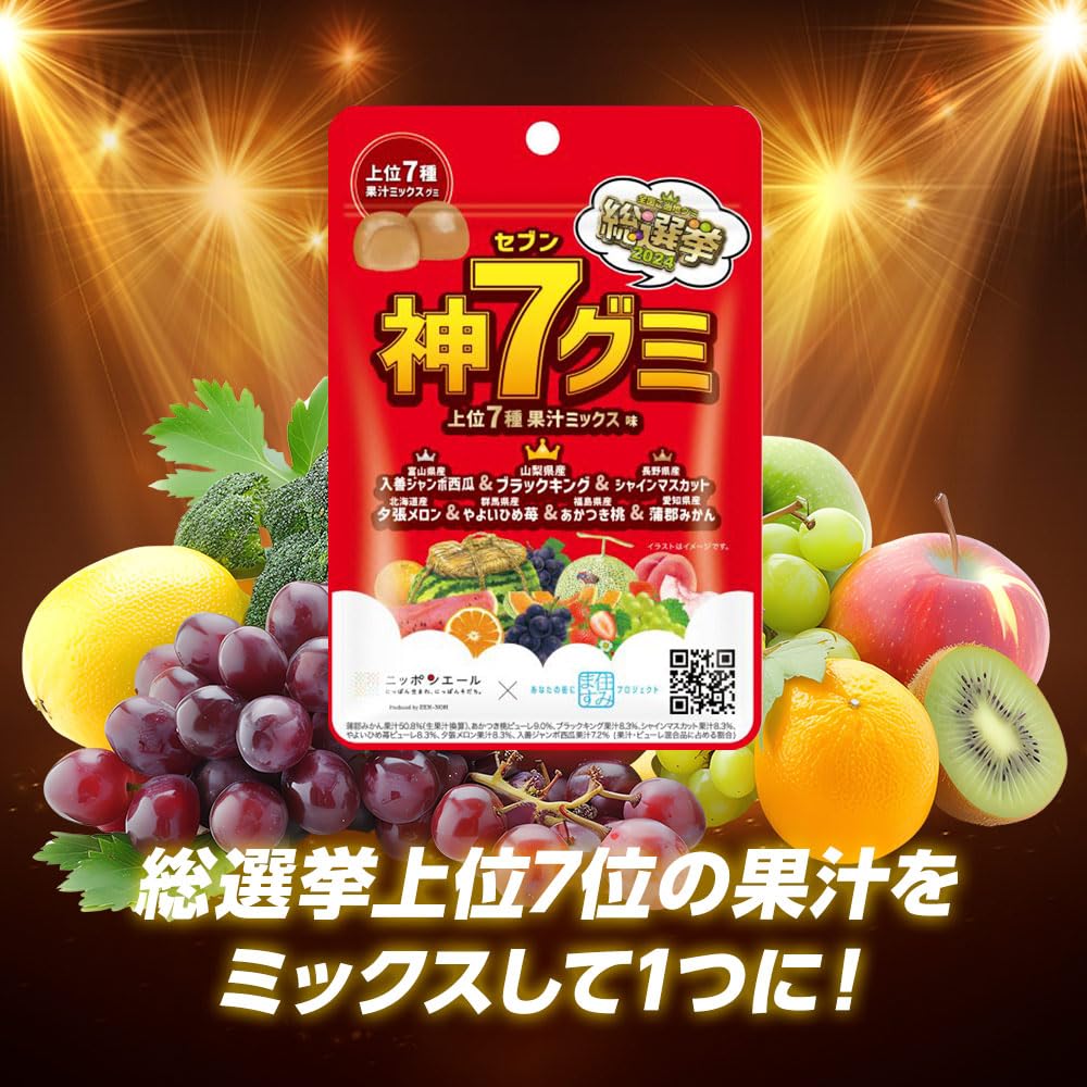 Amazon | 全国農協食品 ニッポンエール 神セブングミ | ノーブランド品