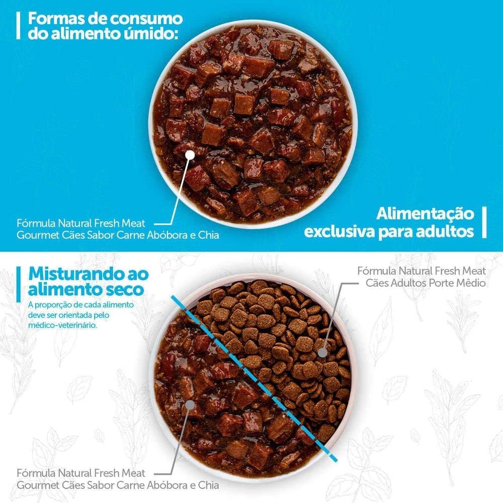 Adimax Ração Úmida Fórmula Natural Patê Para Cães Sabor Carne 70G