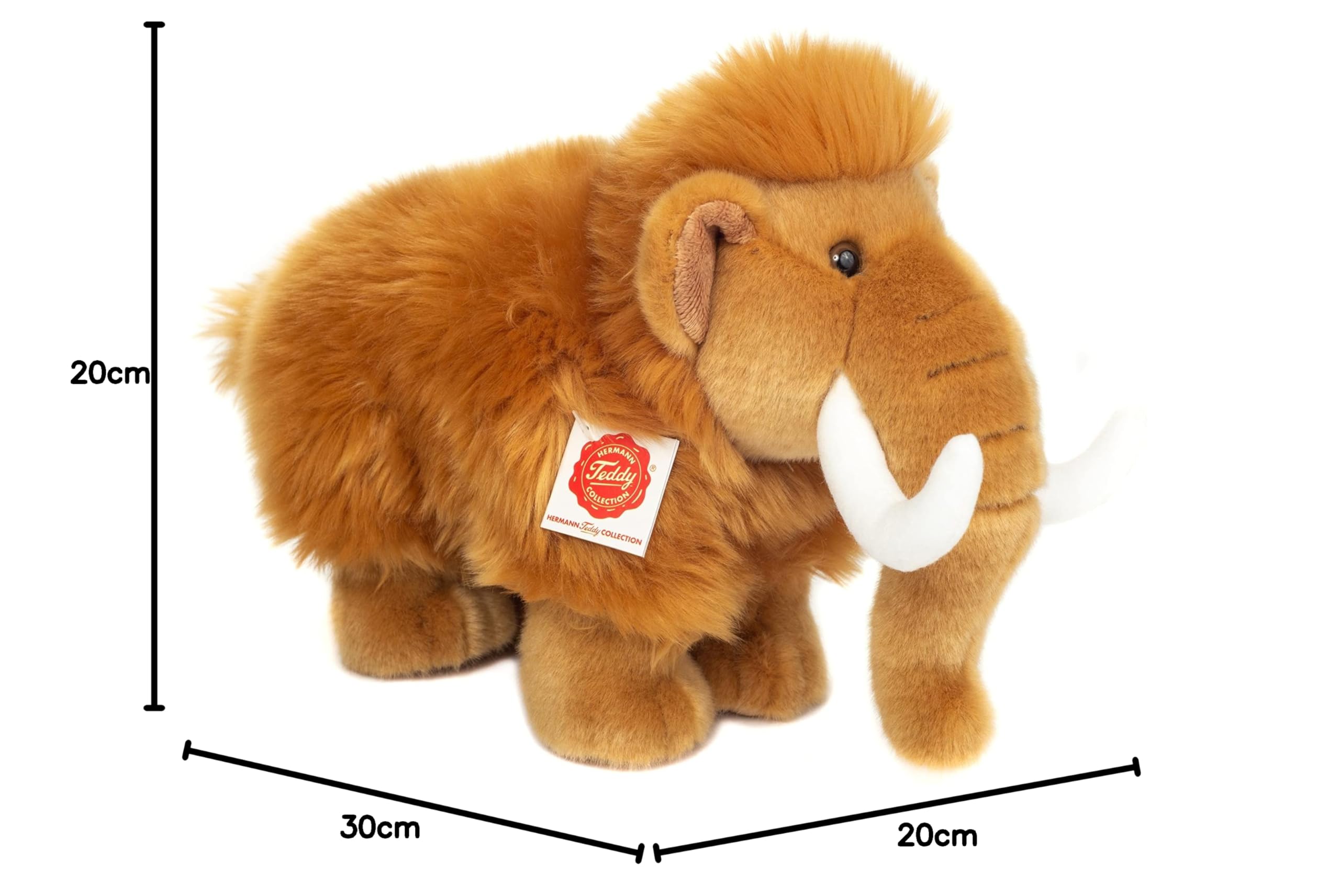 Teddy Hermann 94500 Mammut 30 cm Cuddly Toy Plush Toy : Amazon.sg
