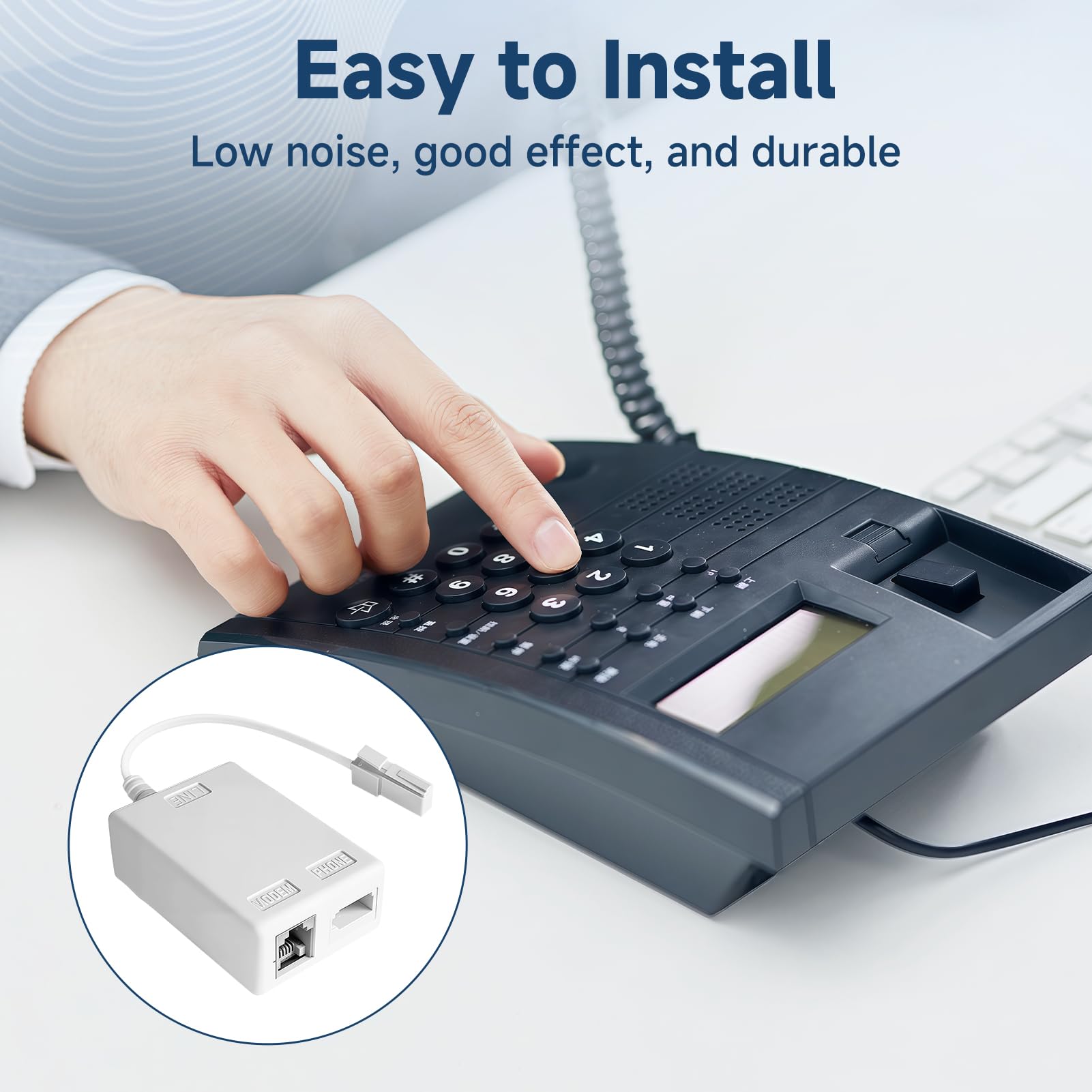 Microfiltro Splitter Per Linea Telefonica BT – Cavo Con Spina BT A RJ11 E BT, Per Modem ADSL E Telefono Fisso, Uvital