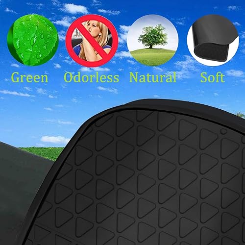 Miniatura 7 de Matericuo Alfombrillas de automóvil personalizadas para Volkswagen Jetta 2019-2023, alfombrillas de goma negras y rojas, protección para todo tipo