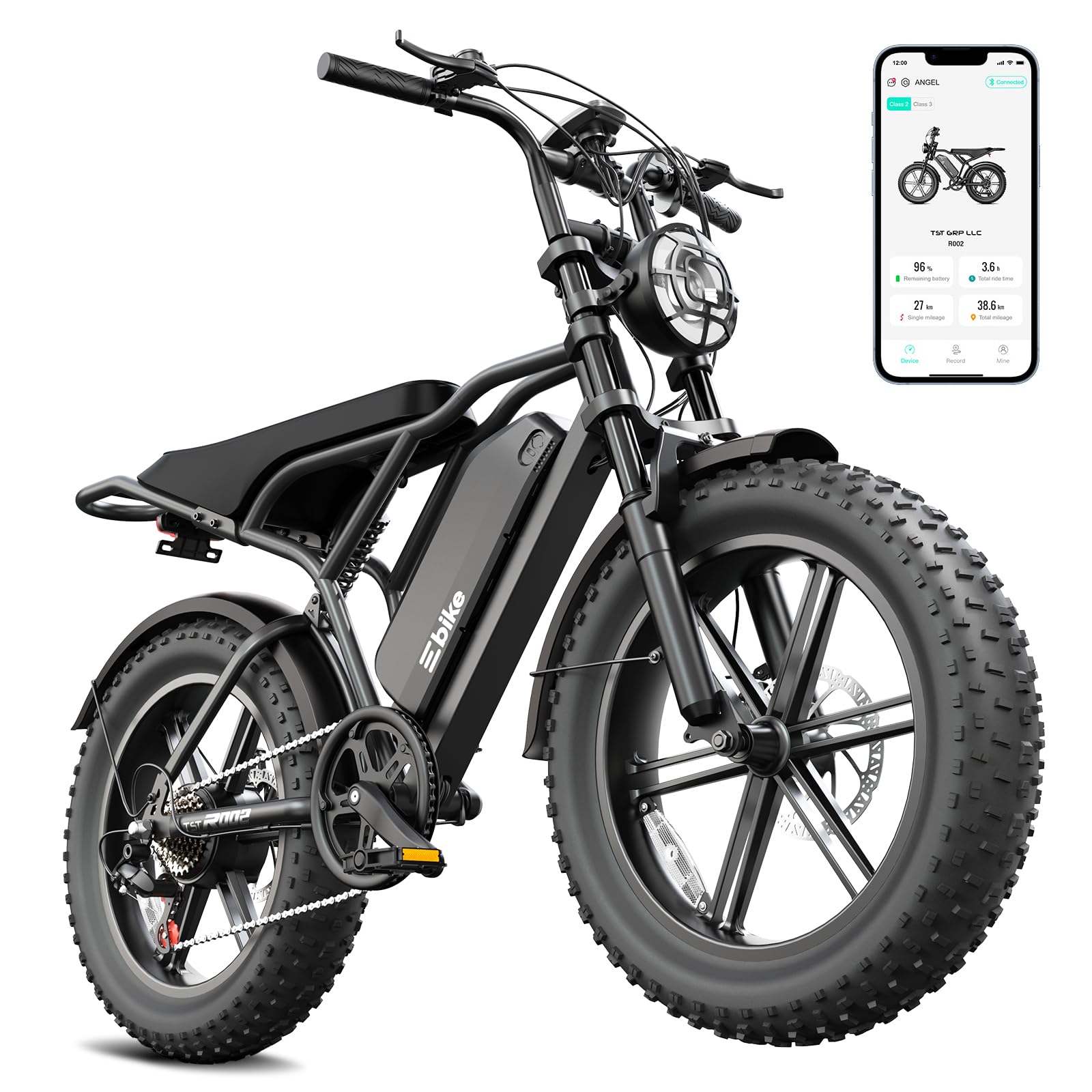 TST Electric Bike for Adults, 48V 15 Ah Battery, 2000W Peak Motor, 28MPH