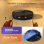 Roborock Q10 S5 Robot Aspirateur et Nettoyeur Mop, 10000Pa HyperForce Aspiration, système anti-angle double, Mop automatique, ReactiveTech Obstacle Evitement, Contrôle App, pour les Cheveux et Tapis d'animaux, Noir