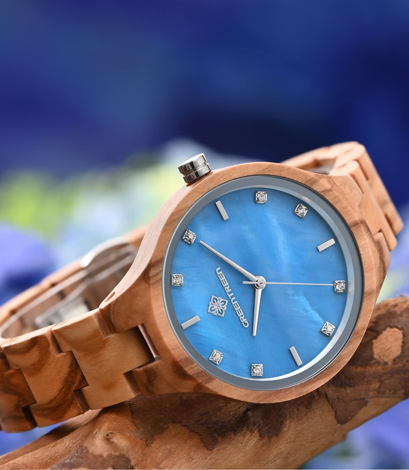 Holzuhr Damen Analog für den Alltag: Holz Armbanduhr mit Quarzwerk und Japanische Batterie - Elegante Frau Uhr für Mama Ehefrau und Tochter