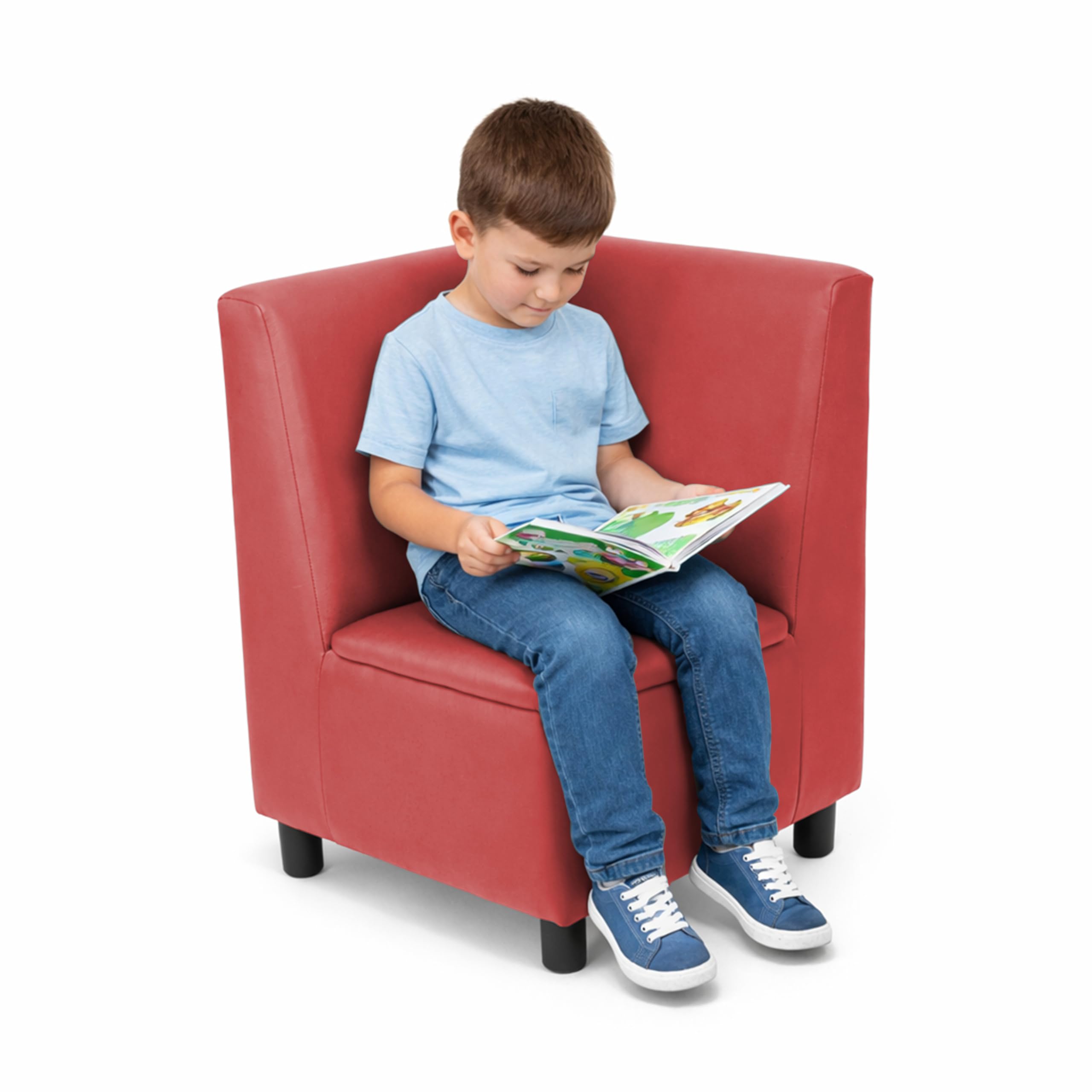 FDP Kid Comfort Collective Modular Corner Armless Chair - Red