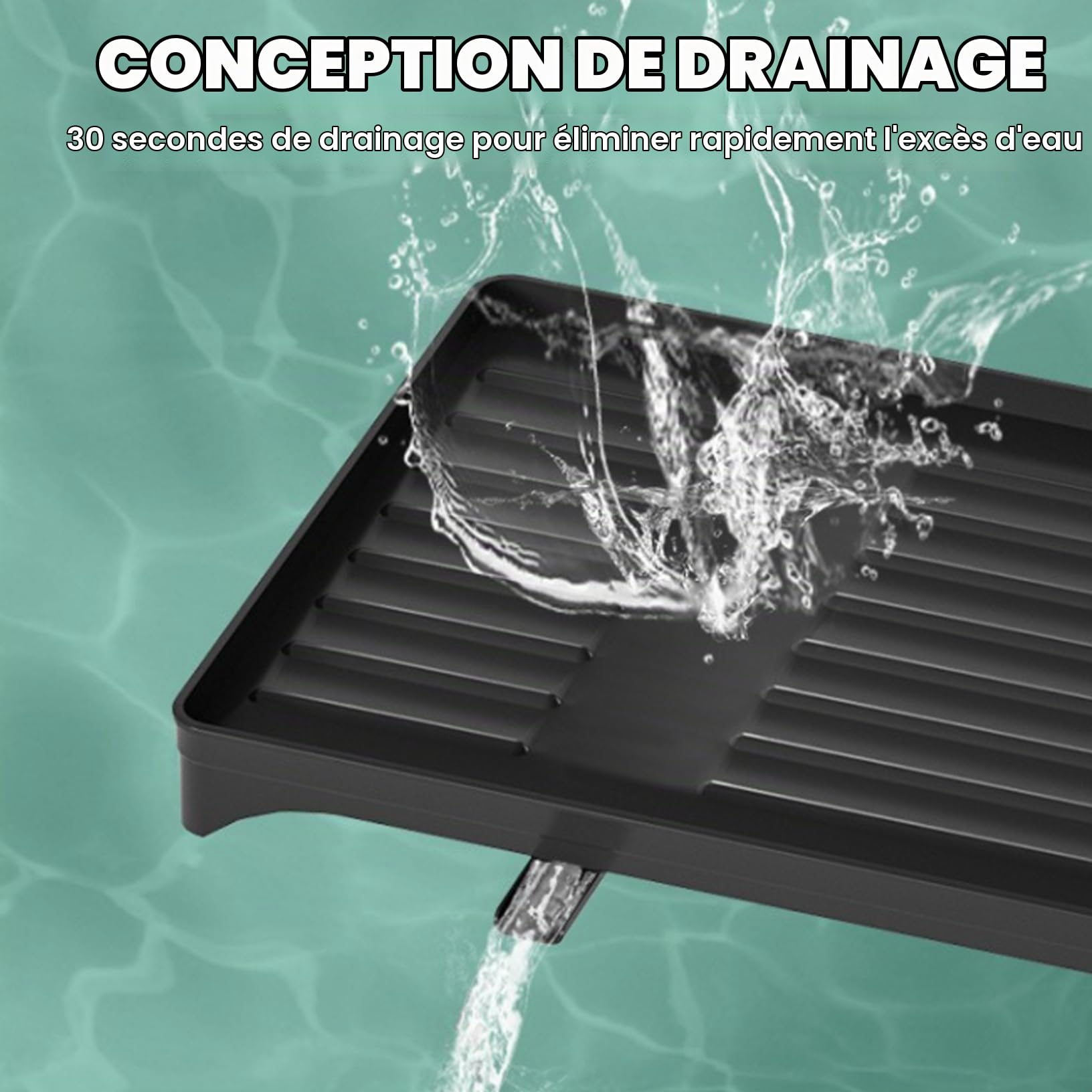 Égouttoir à Vaisselle à 2 Niveaux, Grand égouttoir Vaisselle en Acier au Carbone Blanc avec Porte-ustensiles, de Cuisine Multifonction Amovible pour Bol, Tasse, Couteaux, Planche, pour
