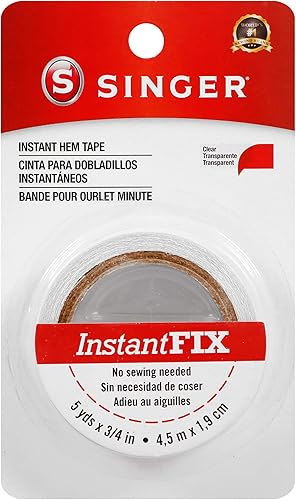Singer Cinta para dobladillos instantáneos, peso regular 34", 15yardas, transparente, se puede planchar