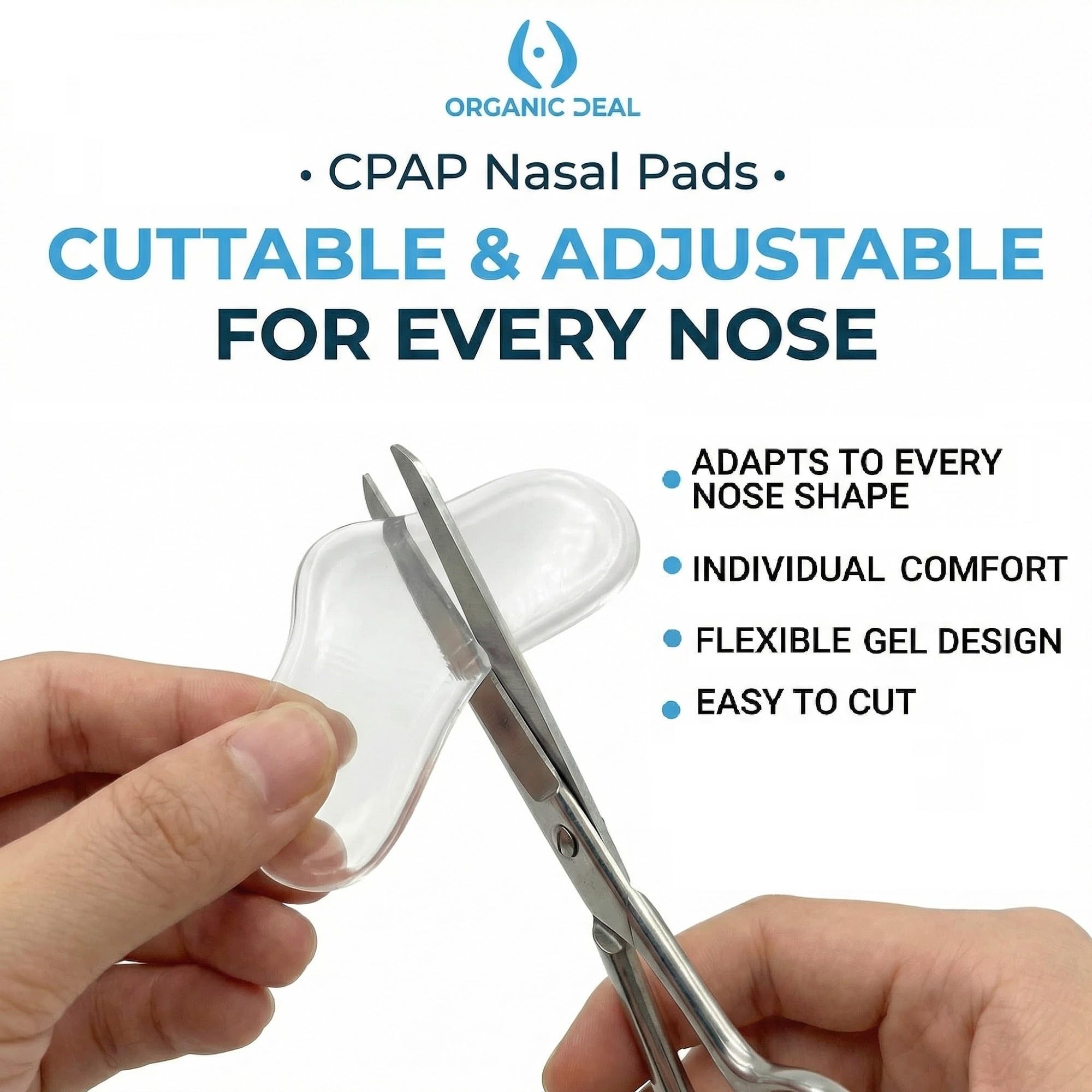 Almohadillas de Gel Nasal para CPAP - Tapón de Fugas de Máscara CPAP - Protector Nasal de Gel - Almohadilla Nasal CPAP - Adaptador de Gel de Máscara CPAP (paquete de 5)