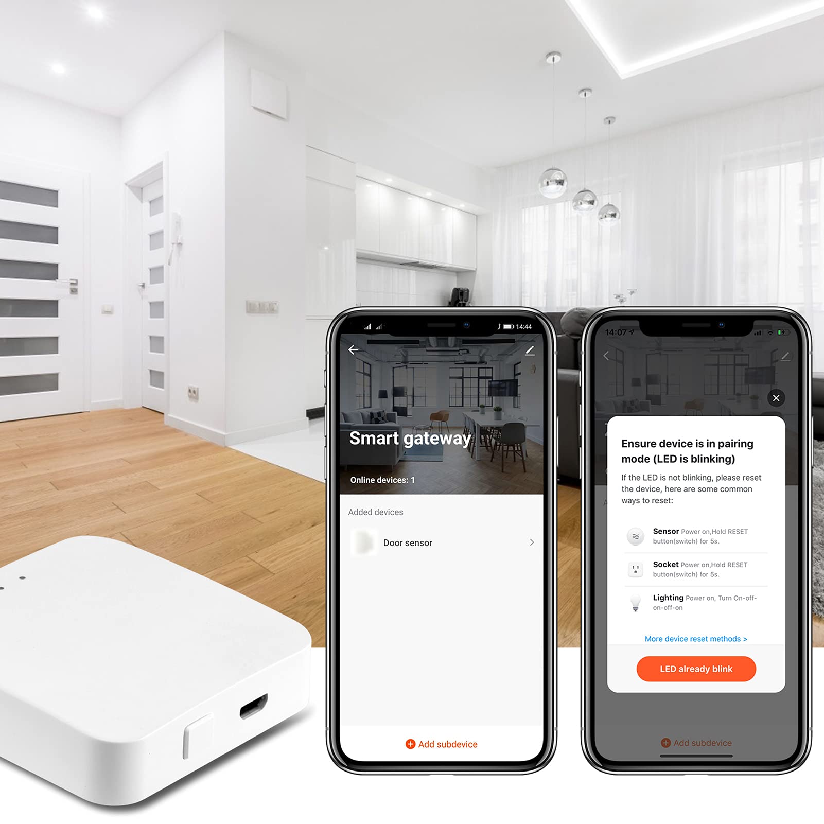 KANASI Smart Gateway Hub, bridge WiFi Zigbee compatto per la domotica con controllo remoto