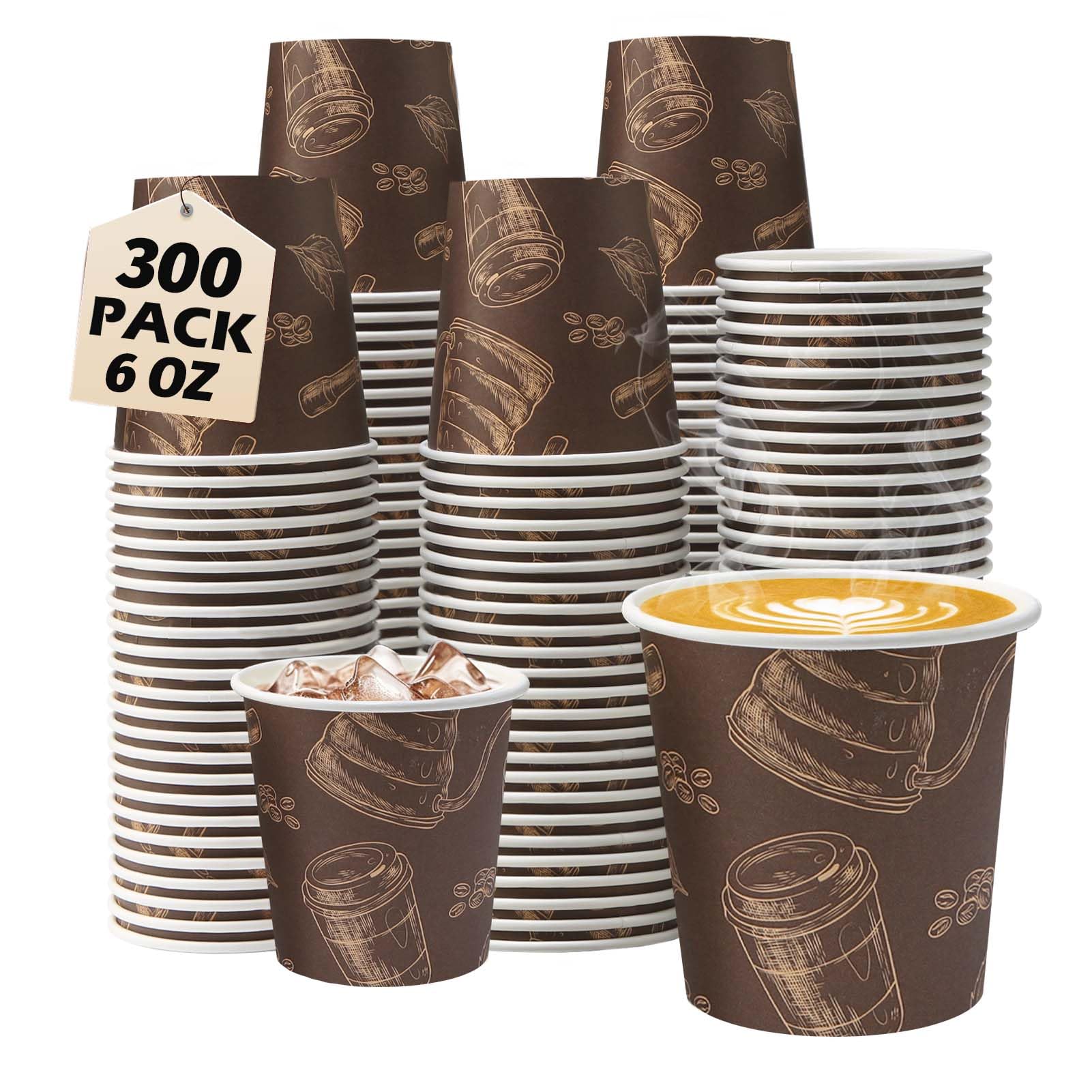 Huifany 6 oz Brown Paper Cups