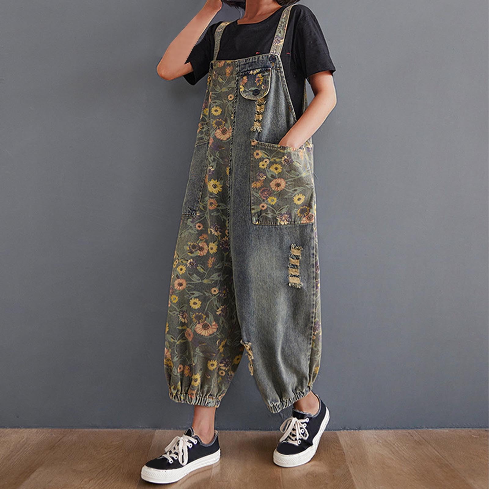 Peto Mujer Vaquero Mono Casual Tezano Trabajo Ancho Overol Formal Macacao Informal Elegante Tallas Grandes Anchos para Deportivo Fiesta