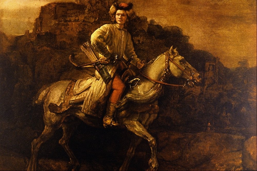 Affiche Rembrandt The Polish Rider grand format impression d'art mate