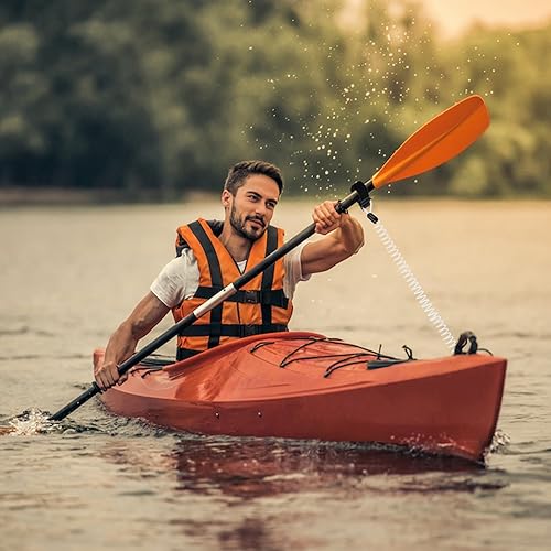 Miniatura 4 de Correa de caña de pescar, correa retráctil para caña de pescar, correa de paleta de kayak, 2 paquetes de correas de cordón de pescado, accesorios