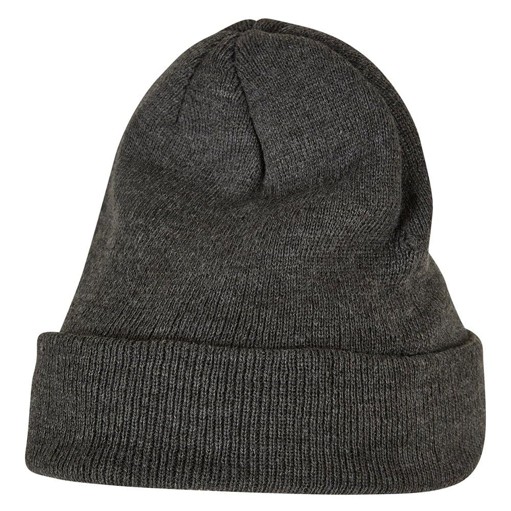 Build Your Brand Adults Unisex Heavy Knit Beanie (One Size) (Charcoal)