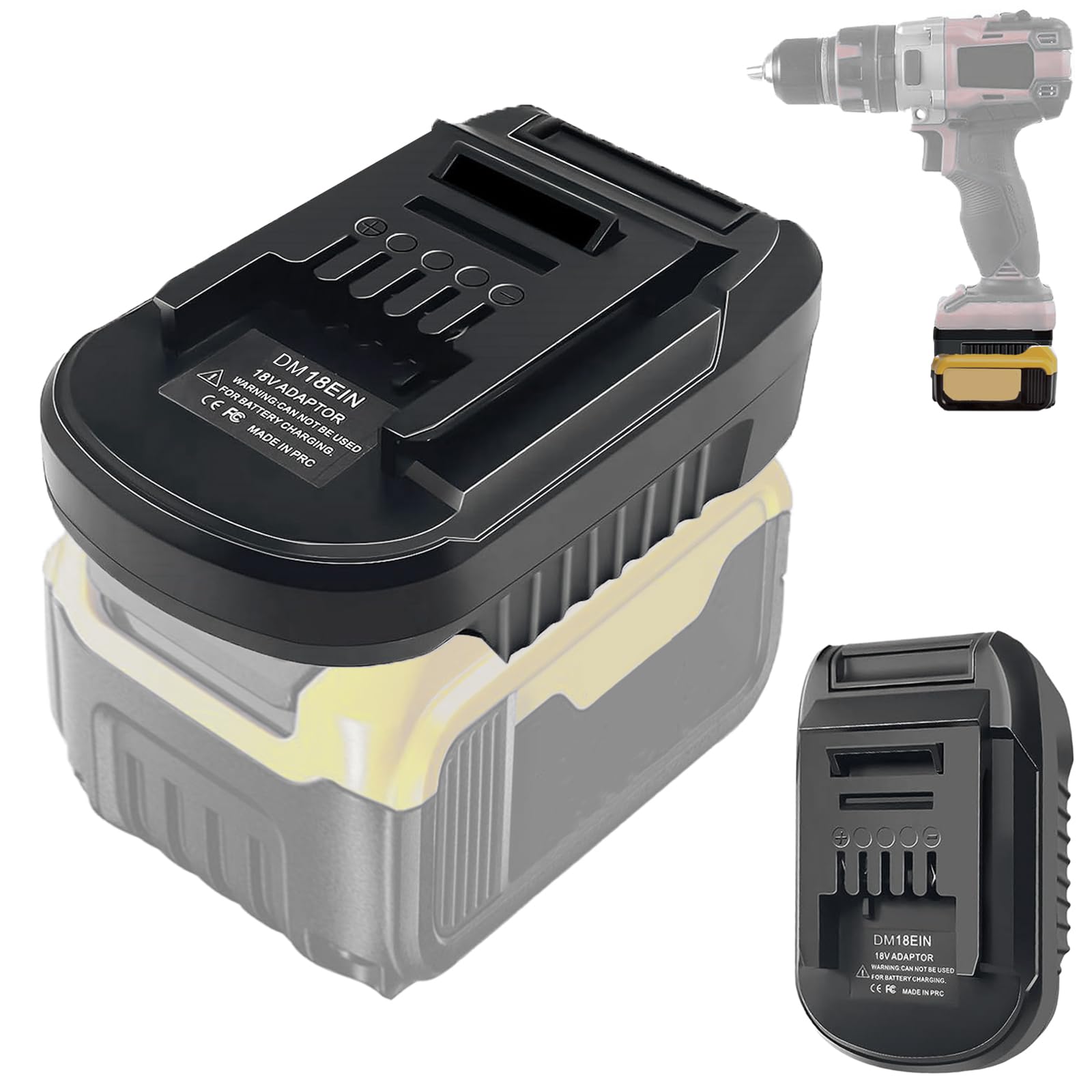 DM18EIN Adapter Converter for Milwaukee for Dewalt Battery Converter for Einhell 18 V Power Tools, Battery Adapter for Einhell Tool