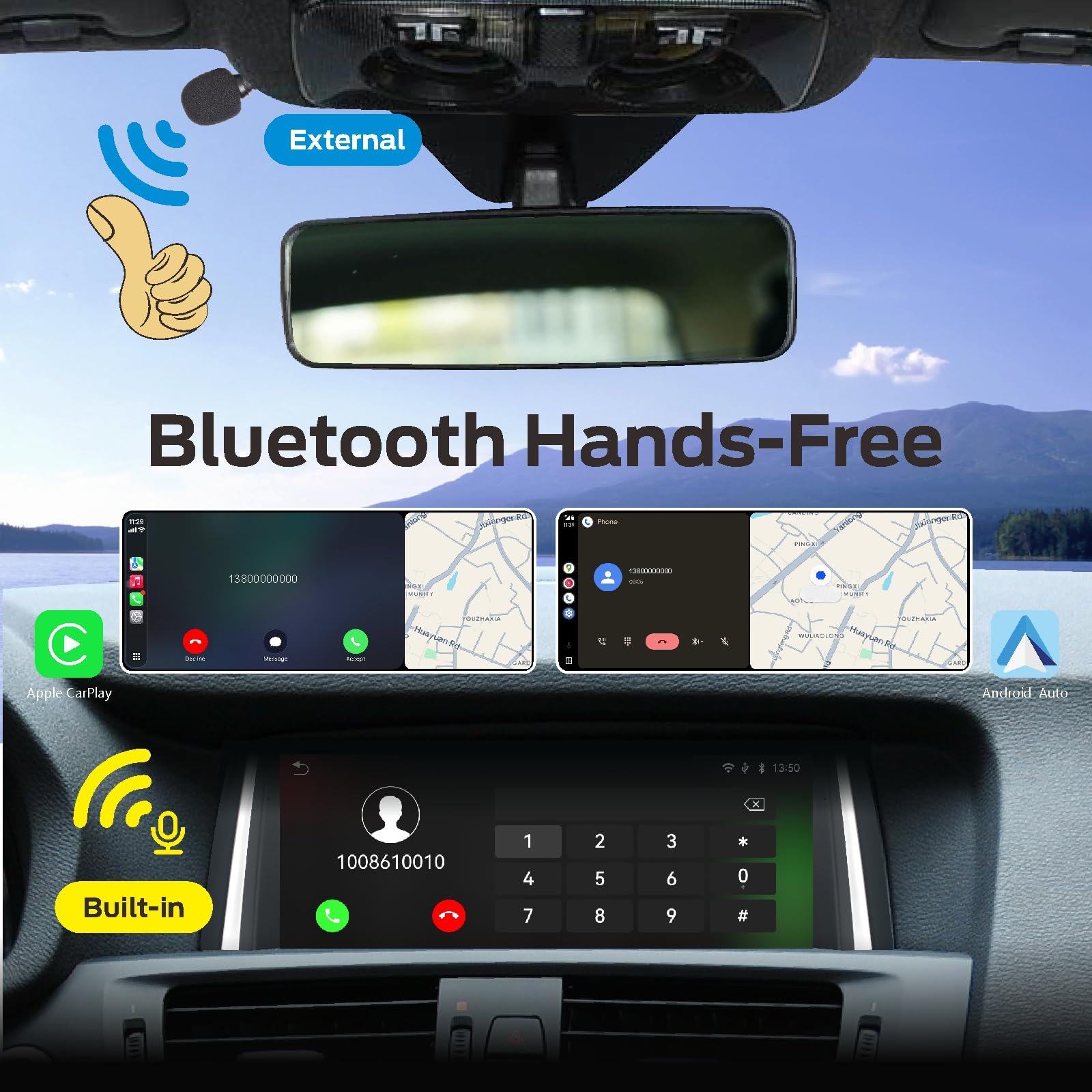 Autoradio Démarrage 3 Secondes Compatible Mise à Niveau Système BMW Série X3/X4/F25/F26 NBT iDrive | CarPlay & Android Auto sans Fil Bluetooth | Conserve Toutes Les Fonctions d'origine.