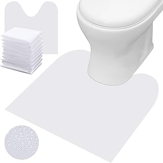 25 Pieces Disposable Toilet Mats 24 x 24 Inches Toilet Floor Protector from Urine