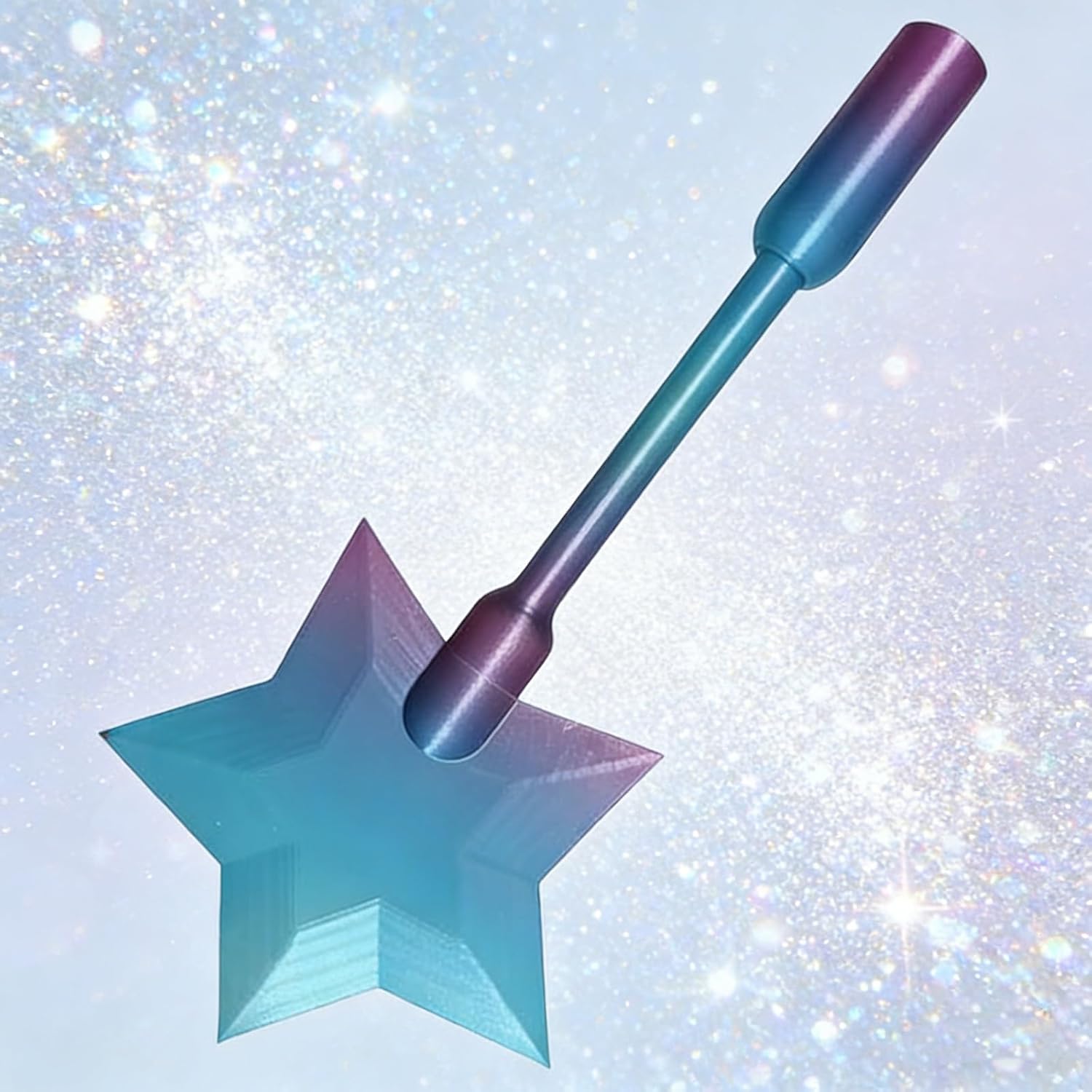 Tap to Pay Star 3D Printed Wand, Star Magic Taps to Pays Wands, Wands Contactless Payment Card Holder, Digital Payment Star Wands for Easy Checkout, Fun Gift for Magic Lovers(2PCS K)