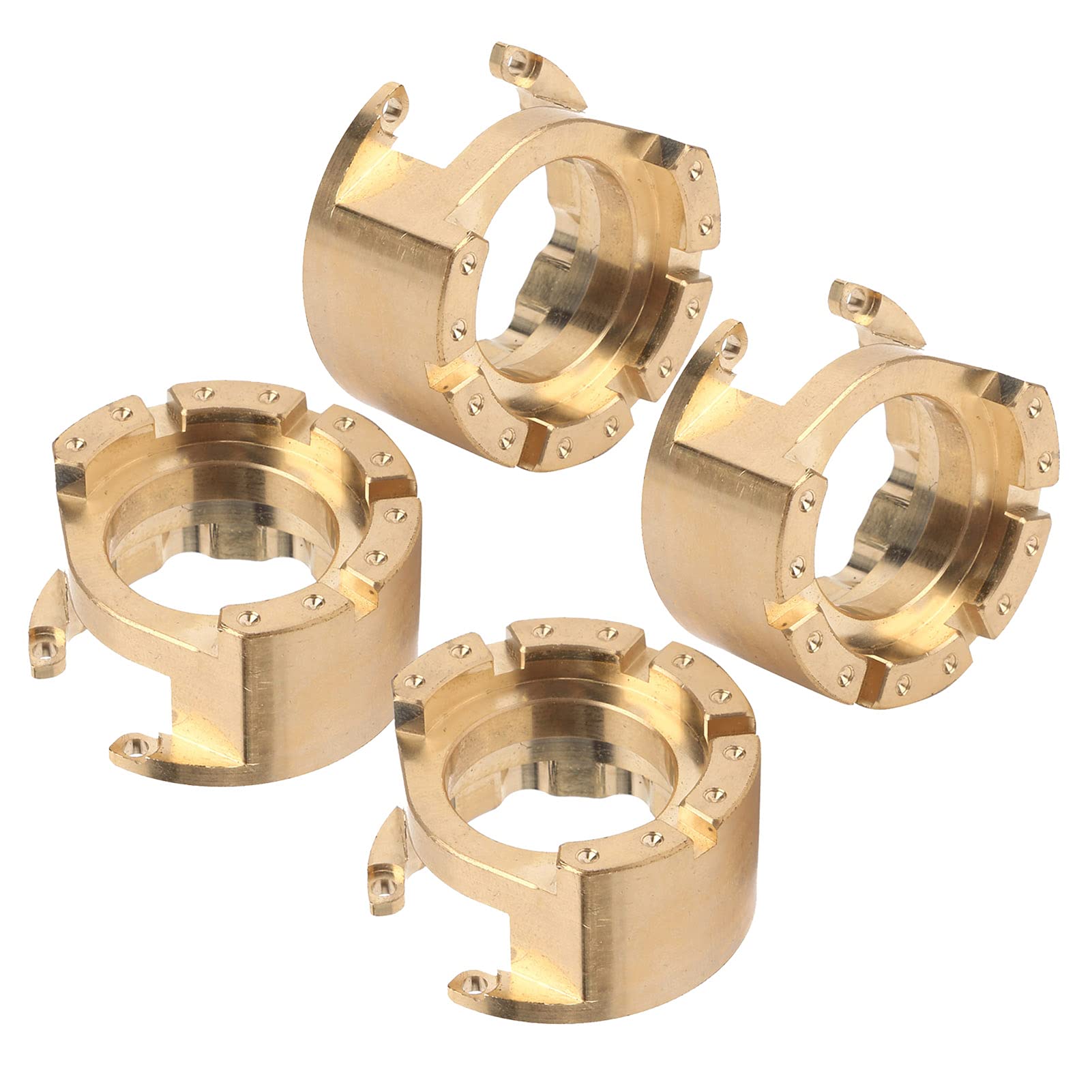 Set Contrappesi in Ottone per ‑4 RC Crawler Contrappeso Durevole per Controllo di Precisione 39 Mm Oro 2 Paia (2 paia)