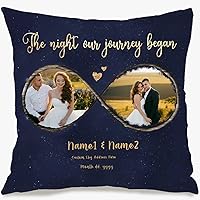Vista 12 de Custom Pillow Case Printed with a Single Photo and Custom Text Creating a Stylish Decorative Cushion Suitable for Home use While Bringing Meaningful