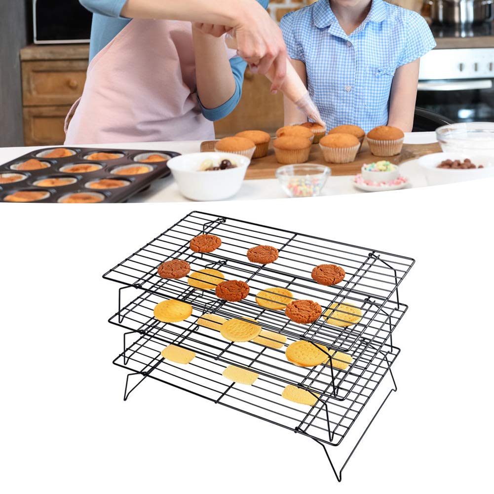 Fdit Griglia Di Raffreddamento Per Biscotti E Torte, 40x25 Cm, In Ferro Alimentare Antiaderente, Per BBQ E Forno
