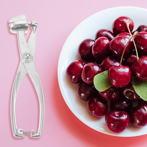 Miniatura 6 de Cabilock Cherry Pitter, herramienta de descorazonador de oliva de metal con diseño de cerradura, multifunción, descorazonador de frutas, removedor