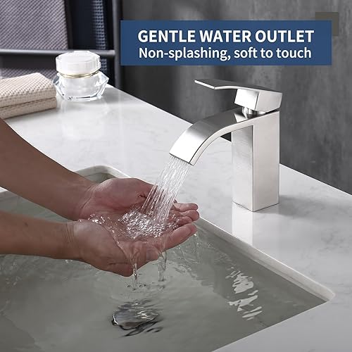 Miniatura 3 de Grifo de baño grifo de lavabo de tocador de una sola manija 1 agujero lavabo mezclador grifo RV lavabo recipiente grifo sin plomo, SF4-BNSUS304