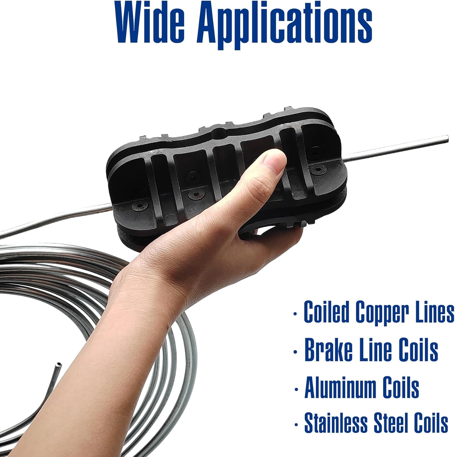 3/16 Inch Handheld Tubing Straightener, Tube Straightening Tool for Brake Line Fuel Line Copper/Aluminum/Steel Coils