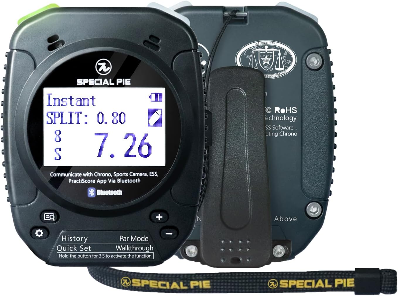 Shot Timer – Smart Sound Sensor, Bluetooth Competition Timer for IPSC & USPSA, IROA Certified, 72H Battery