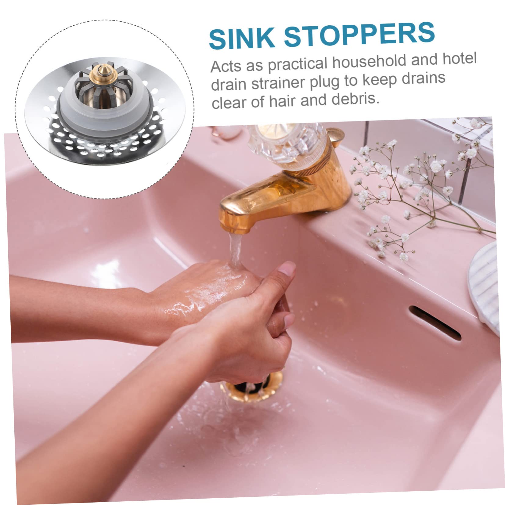 Operitacx 2 Stück Badewanne Bouncing Core Stopper Einzel verstopft Ersatz Fänger spüle abflussstopfen waschtischarmatur Badewanne für das Bad Badewannenablaufstopfen Kupfer Silber