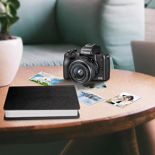 Miniatura 6 de Fintie Álbum de fotos de 4 x 6 pulgadas, 112 fotos, cubierta de cuero vegano de alta calidad con cierre a presión, álbumes de fotos de cartera