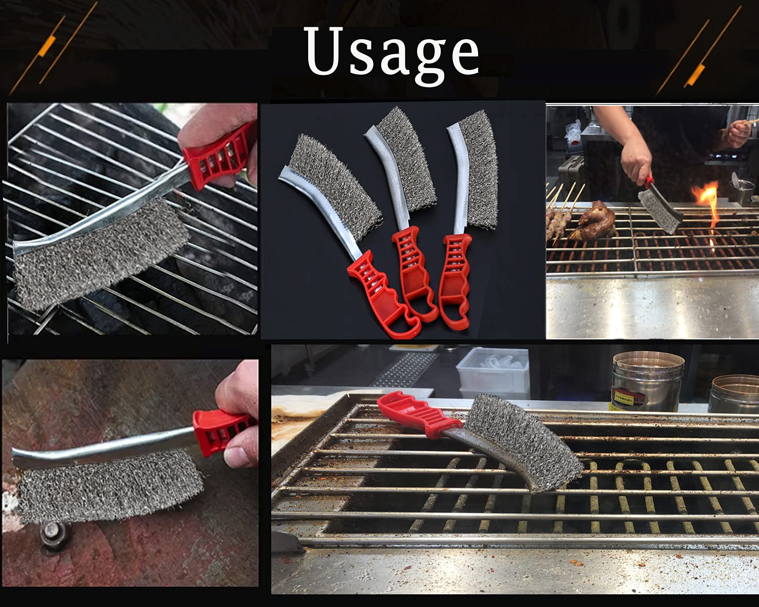 HEIBTENY Edelstahldrahtbürste - 16cm Rostentferner Für Küche, Haus & Werkstatt