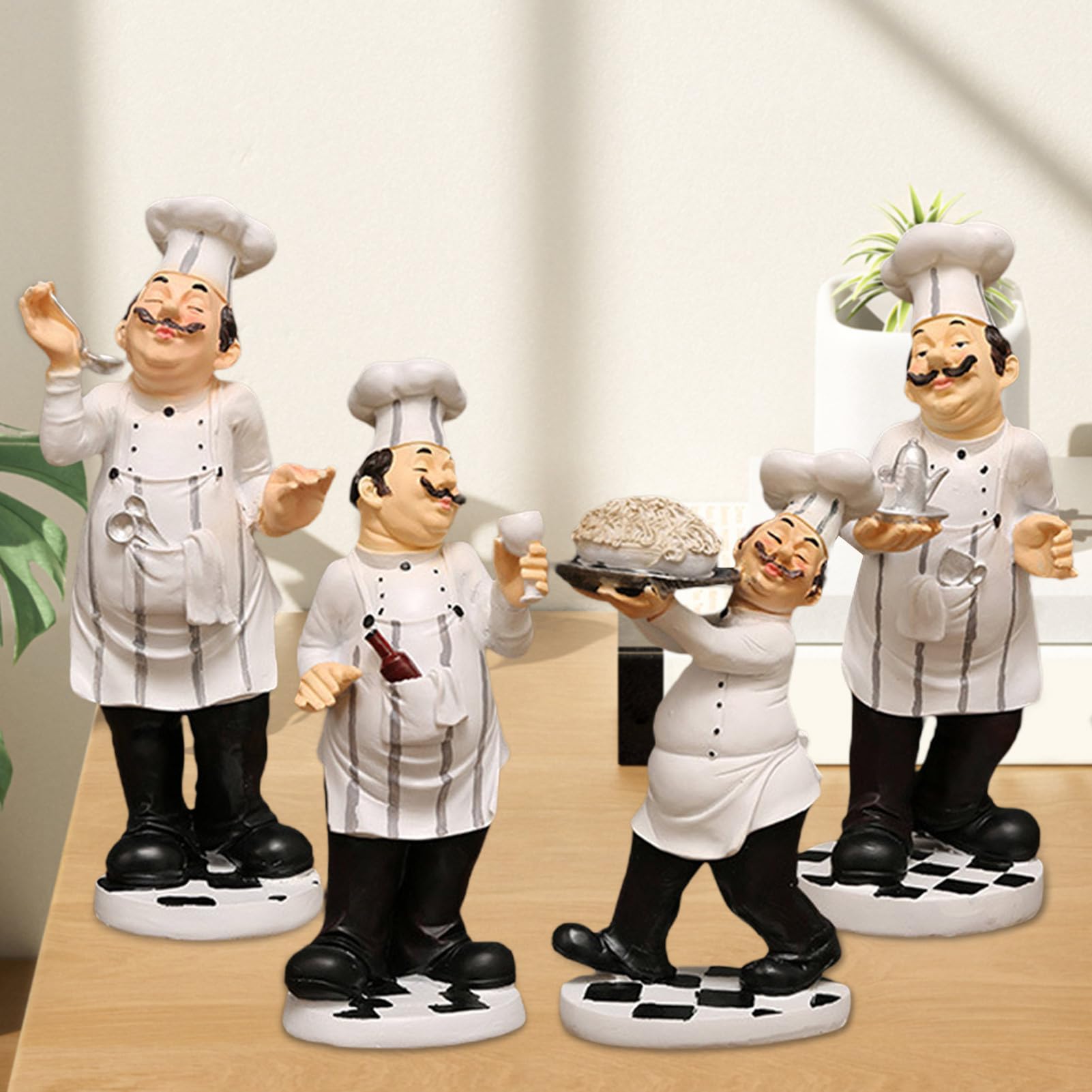 Générique Statuine di Chef per Cucina, Statua di Chef per Cucina | Figure di Cucina,Statue di Chet Ornamentali da Ufficio in Resina Centri Tavolo per la Casa Ristorante