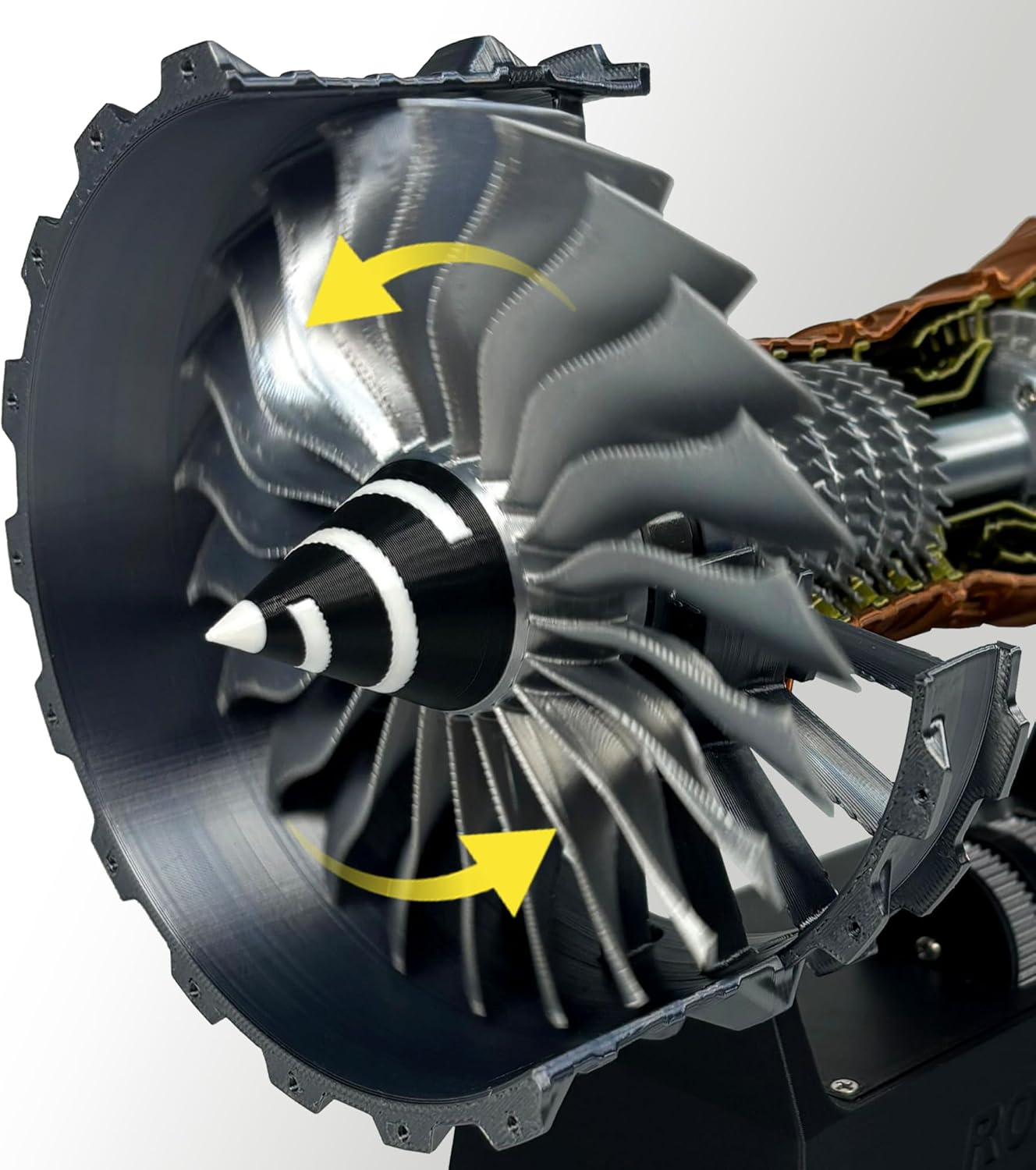 HI-REEKE Jet Engine Model Kit, TR900 Turbofan Aircraft Engine Model 3D Printing Toy for Teen(Assembly Version)