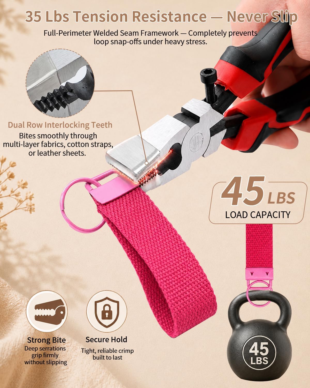 DIY Key Fob Kit, 50 PCS Fade-Resistant Colorful Key Fob Hardware with Heavy Duty Pliers and Clear Storage Case for Wristlet Keychains,Lanyards,Holiday Gift Making,Bag Strap Attachments
