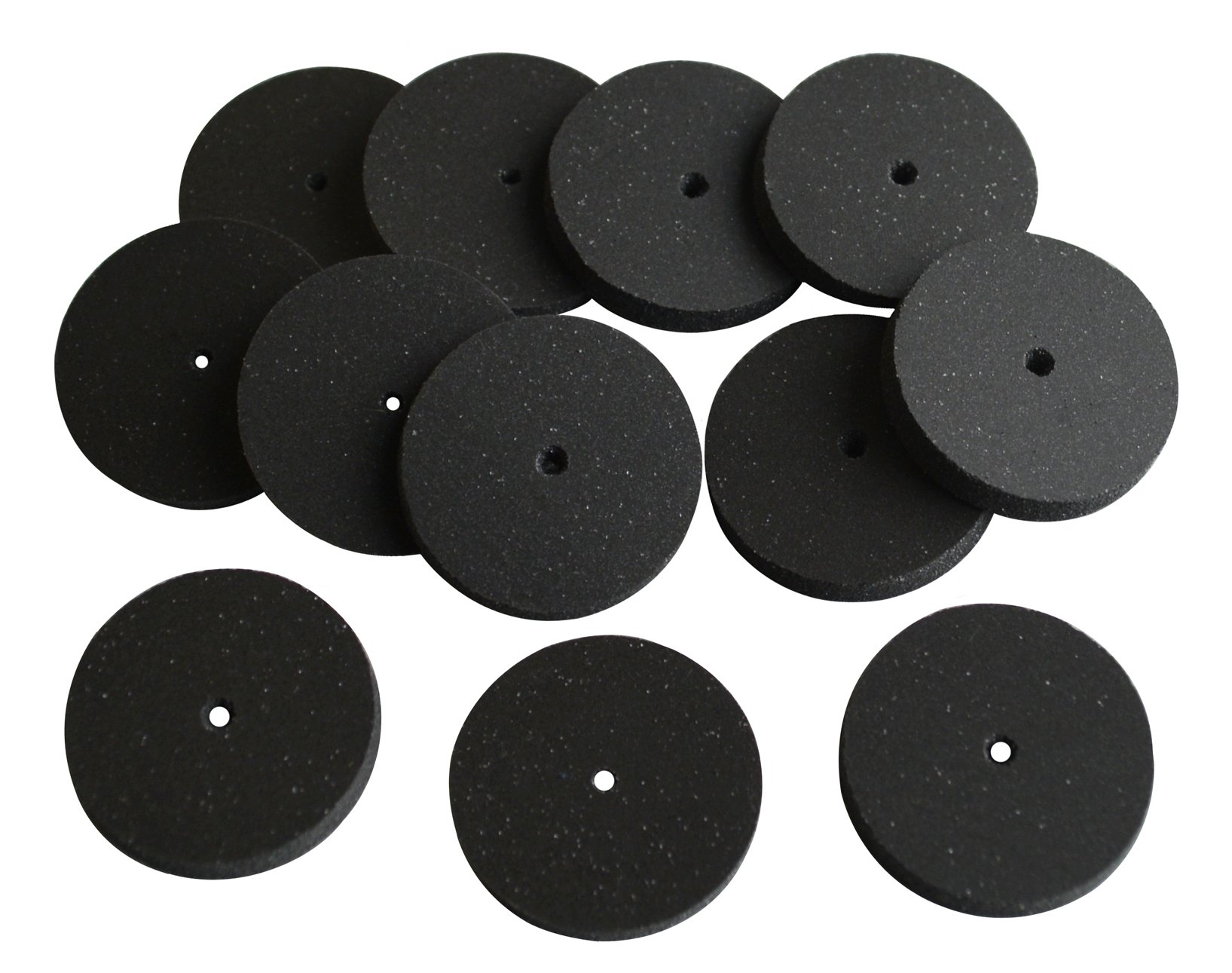 12 Pack Silicon Carbide Polishers Unmounted Medium Grit Black Square Edge Wheel Jewelry Making Metal Abrasive Rotary Polishers