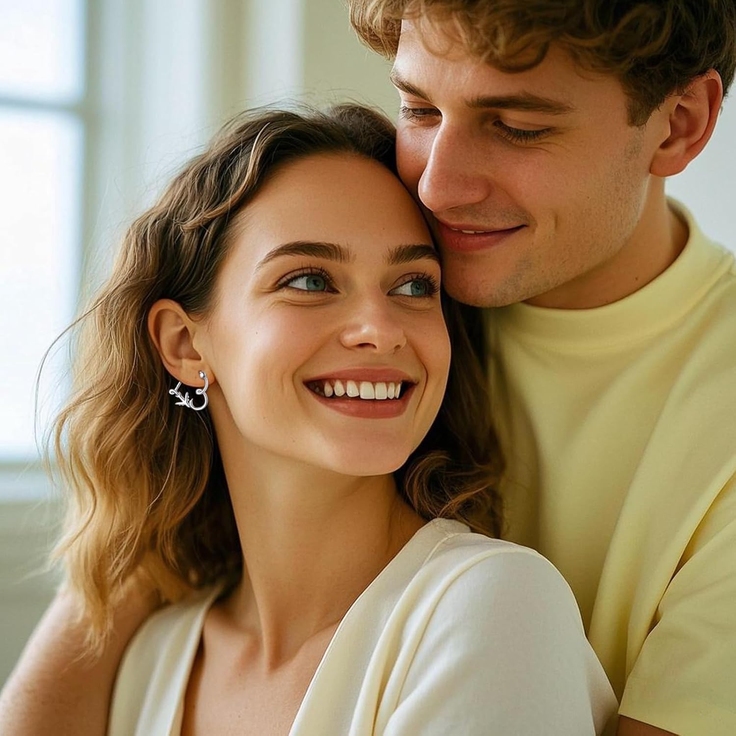 CRMAD Airplane Earrings for Women Sterling Silver Blue Dripping oil Airplane World Travel Flight Earrings Best Gifts for Her (heart)