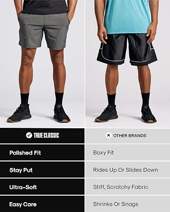True Classic Novelty Mens Shorts Gym Shorts for Men, Quick Dry Mens Athletic Short & Sweat Short for Workout and Running