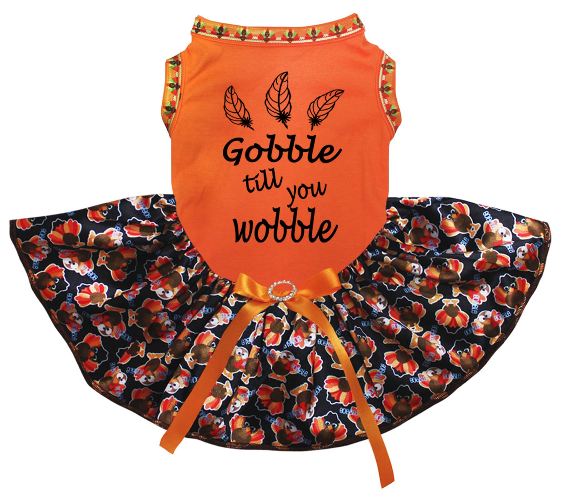 Robe pour chiot extensible XXL coloris orange Feathers