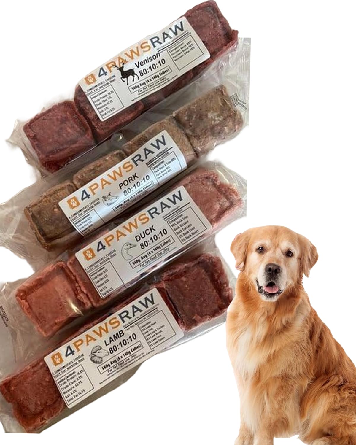 4PAWSRAW Mixed Complete LOW Allergen โ 80/10/10 Minces 20 x 560g Packs (11.2 Kg) โ image 1